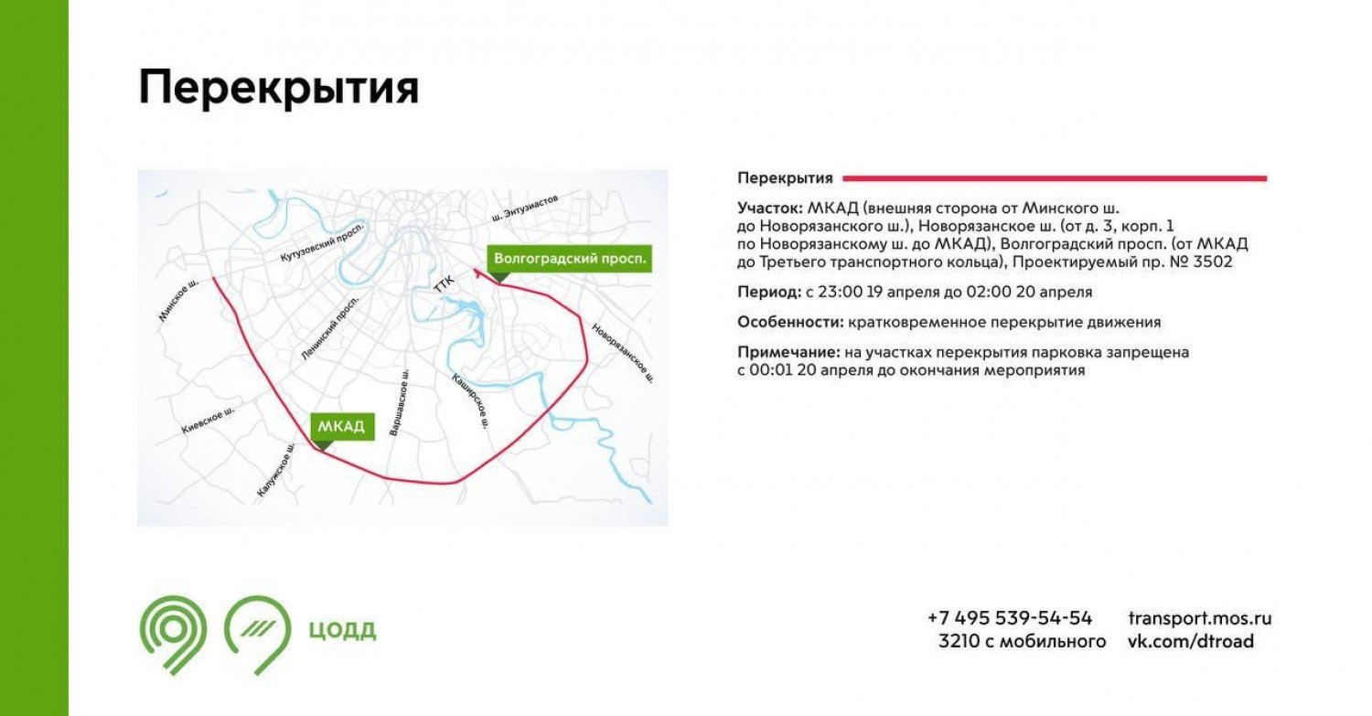 Карта перекрытий движения в москве сегодня