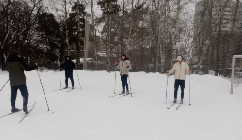 Ученики школы №1355 приняли участие в соревнованиях по лыжному туризму