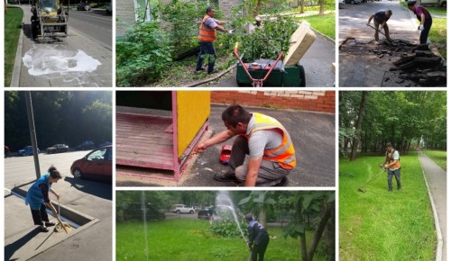 В Ломоносовском районе проводятся работы по благоустройству придомовых территорий