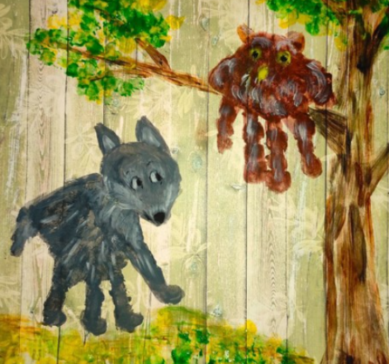 Экоцентр «Лесная сказка» рассказал, как нарисовать лесных животных ладошкой