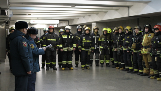 На станции метро «Бульвар Дмитрия Донского» прошли пожарно-тактические учения 