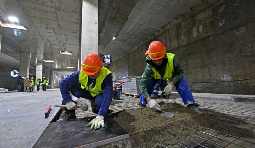 На станции «Новаторская» Троицкой линии метро приступили к отделочным работам