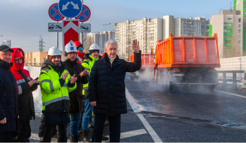 Собянин рассказал о ходе строительства Северного дублёра Кутузовского проспекта