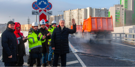 Собянин рассказал о ходе строительства Северного дублёра Кутузовского проспекта