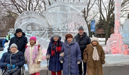 Жители геронтологического центра «Тропарево» побывали на фестивале «Снег и лёд в Москве»