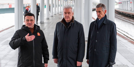 Собянин и Воробьёв открыли 14-й современный пригородный вокзал на Калужском направлении МЖД