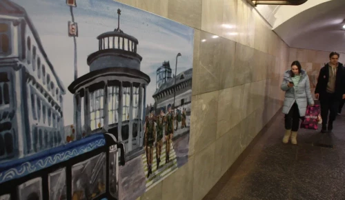 Работы воспитанников Московского дворца пионеров украсили метро