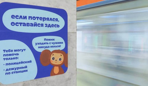 На станциях БКЛ «Воронцовская» и «Новаторская» появились стикеры проекта «Потерялся? Не уходи!»