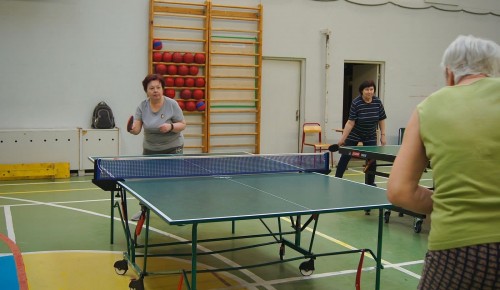 «Долголеты» Черемушек могут посещать занятия по настольному теннису