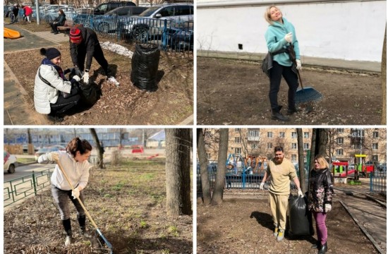 Сотрудники Жилищника Ломоносовского района вышли на субботник