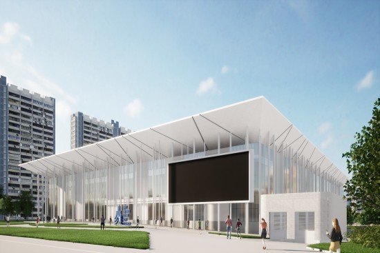 Ледовый дворец Тутберидзе в Ясеневе завершен почти на 90%