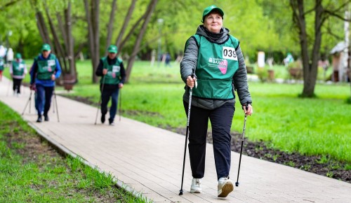 Долголеты из Конькова смогут поучаствовать в фестивале скандинавской ходьбы 19 мая