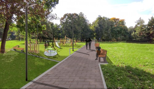 В парке имени 40-летия ВЛКСМ начали обустраивать детские площадки