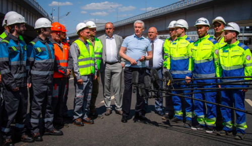 Собянин: Строительная готовность южного направления Московского скоростного диаметра составляет 70%