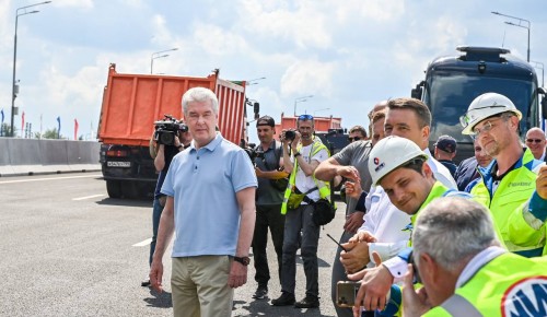 Собянин открыл движение транспорта на участке МСД от Южной рокады до МКАД