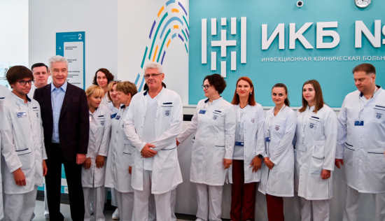 Собянин осмотрел новый комплекс Инфекционной клинической больницы № 1 в САО