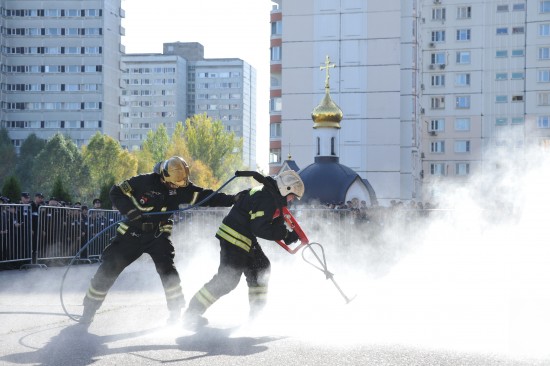 Пожарно-тактические учения прошли в Московском университете МВД