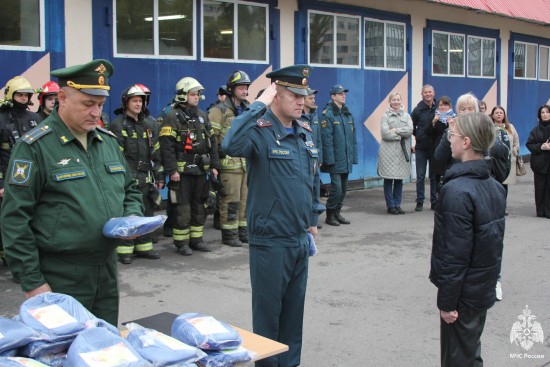 Юнармейцы принесли торжественную клятву в 38 ПСЧ