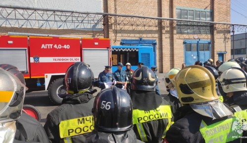 Сотрудники ОП 56 ПЧ провели пожарно-тактические учения на объекте транспорта