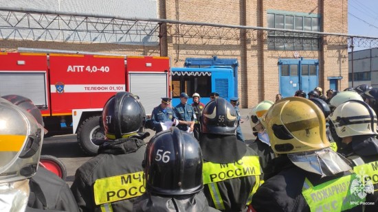 Сотрудники ОП 56 ПЧ провели пожарно-тактические учения на объекте транспорта