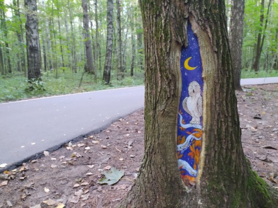 Художники-волонтеры вылечили 14 деревьев в Битцевском лесу