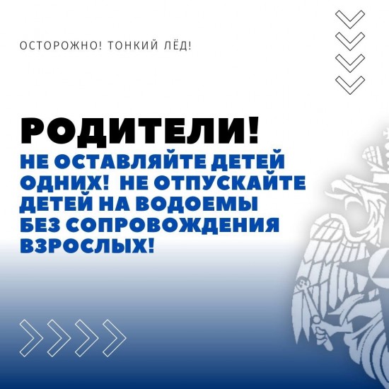 Управление по ЮЗАО ГУ МЧС России по г. Москве напоминает правила безопасности на водоёмах в зимний период!