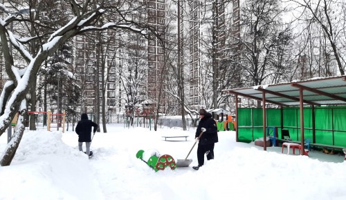 Старшеклассники школы №17 помогли очистить территорию учреждения от снега