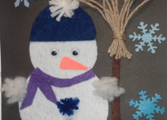 Экоцентр «Лесная сказка» рассказал, как сделать снеговика из фетра 