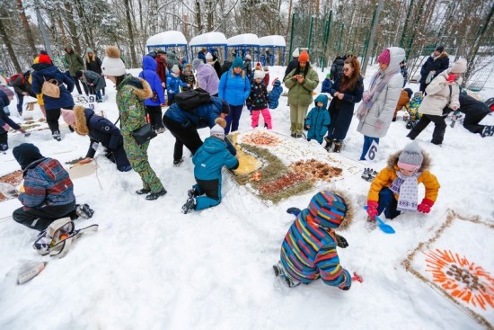 В экоцентре «Лесная сказка» прошел фестиваль «Снежный холст»