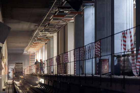 Монолитные конструкции на станции «Новаторская» готовы на 95 процентов