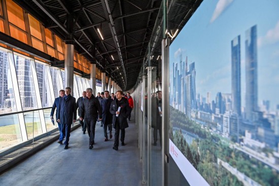Собянин открыл северный вестибюль городского вокзала «Москва-Сити» МЦД-4