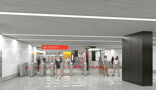 На станции метро «Вавиловская» началось устройство внутренних помещений