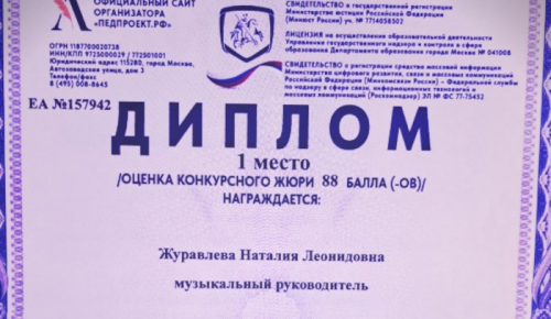 Постановка «Кто сказал мяу?» школы №1205 отмечена дипломом всероссийского педагогического конкурса