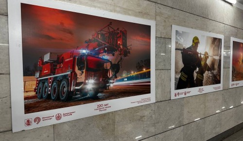 Фотовыставка о московских пожарных переехала на новое место