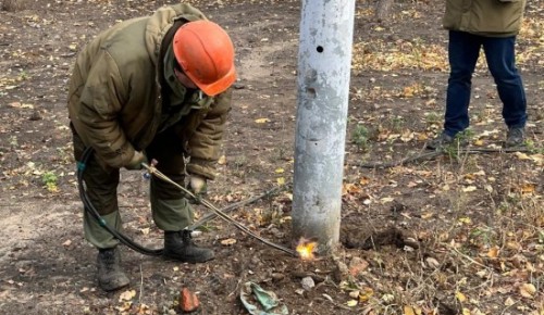 Бесхозные опоры освещения на ул. Введенского демонтировали