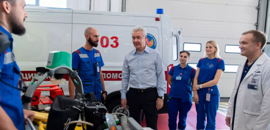 Собянин: Новый стандарт позволил оказывать экстренную помощь в 1,5 раза быстрее