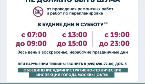 Делу время, а для шума – свои часы: в ОАТИ напомнили куда жаловаться на нарушение тишины и покоя в многоквартирных домах