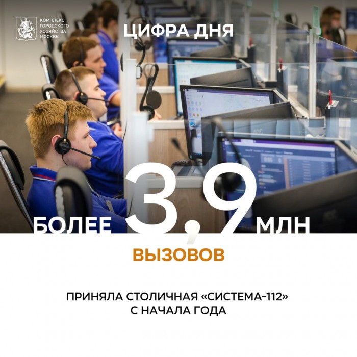 Более 3,9 млн вызовов приняла столичная «Система-112» с начала года
