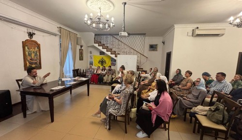 В храме Всех преподобных отцев Киево-Печерских прошла встреча с отцом Алексием Ишковым