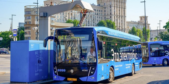 Новая зарядная станция для электробусов появилась у станции метро «Беляево»