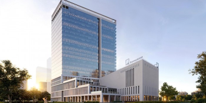 В Обручевском районе завершен ключевой этап строительства бизнес-центра