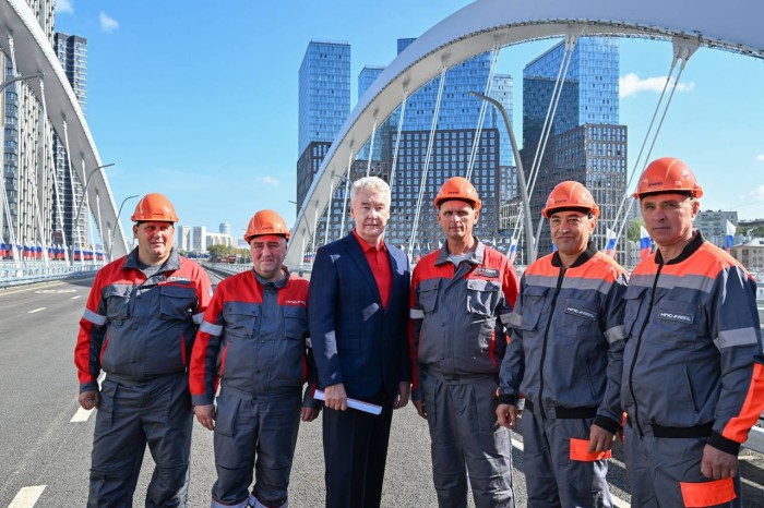 Сергей Собянин открыл новый мост через Москву-реку
