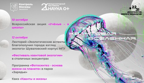 В экоцентре «Воробьевы горы» 12 октября пройдет фестиваль «Квантовая экология»