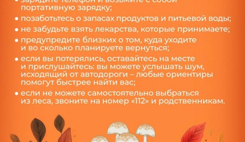 В Службе 112 напомнили о соблюдении правил безопасности на «тихой охоте»