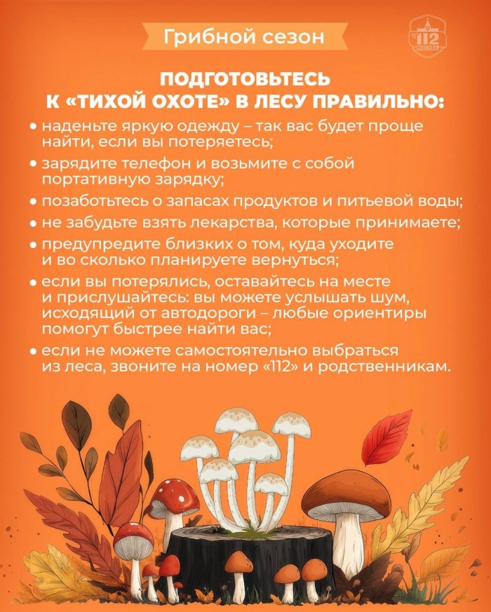 В Службе 112 напомнили о соблюдении правил безопасности на «тихой охоте»