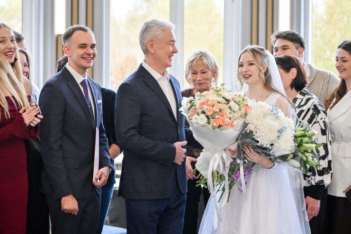 Сергей Собянин открыл Дворец бракосочетания в Митино