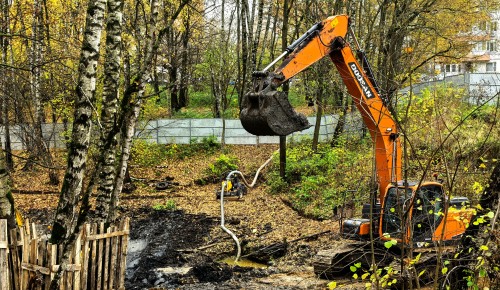 Благоустройство Малого Воронинского пруда идёт по графику