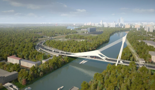 Собянин: Мост-парус на западе Москвы строится без остановки движения по реке