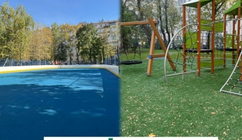 В Ломоносовском районе завершили благоустройство территории на Ленинском проспекте