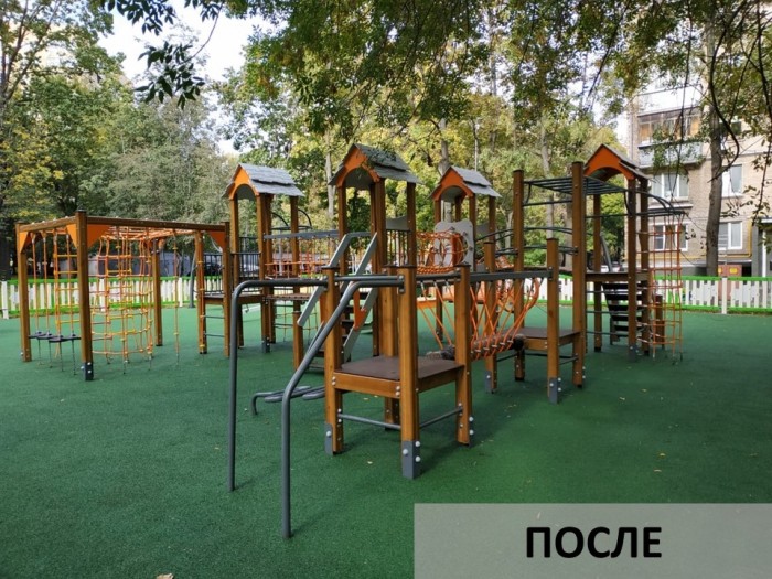 В Гагаринском районе благоустроили дворовую территорию на улице Вавилова